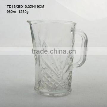 wholesale glass beer mug with handle