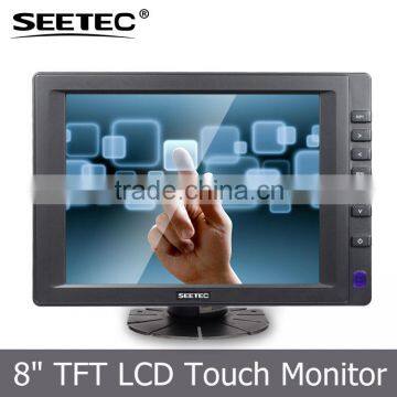 8 inch tft lcd panel touchscreen standalone car display high brightness speaker monitor