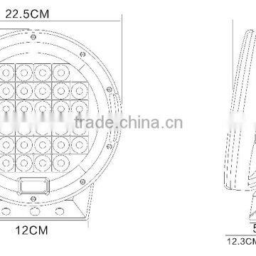 Top Sale Black/ Red Automobile 4x4 Accessories 4wd Offroad 9 Inch 96w Round Led Working Light Led Driving Lights Work Light Led photo-5