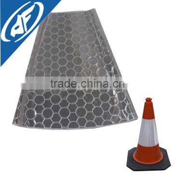 PVC micro prisma reflective sleeve for traffic cone