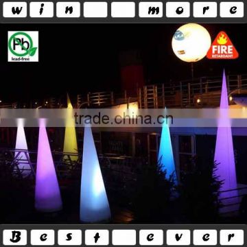 16 colors cone shaped led lights,white inflatable cone shape led lighting for advertising and party events