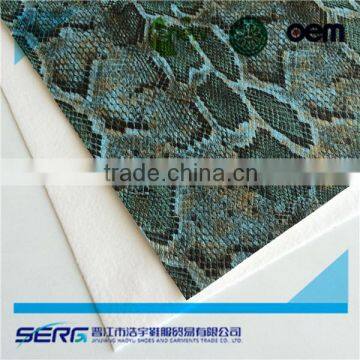 Snake Skin pu Synthetic Leather Material Price per Meter photo-3