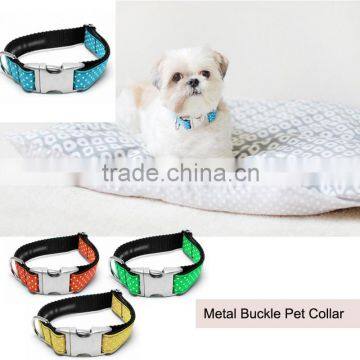 2015 New Personalized Metal Engraved Buckle Dog Collar