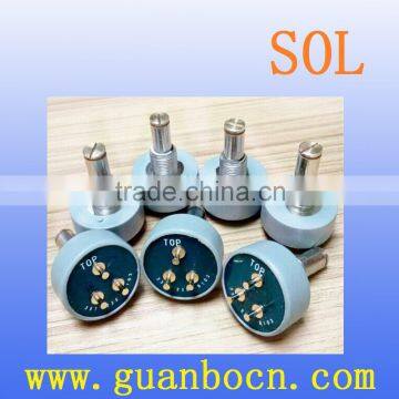 SOL-16-22mm slotted knurled shaft rotary potentiometer alps potentiometers sensors alpha Potentiometers