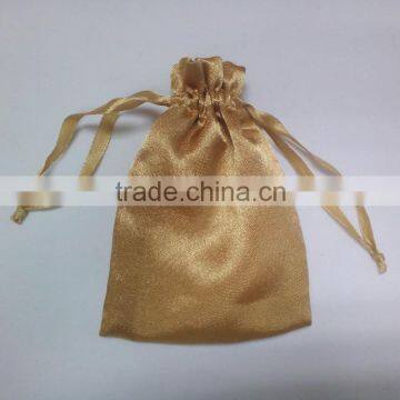 gold drawstring satin jewelry bag wholesale