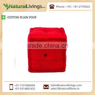 Traditional Style Decorative Red Pouf for Theme Decoration