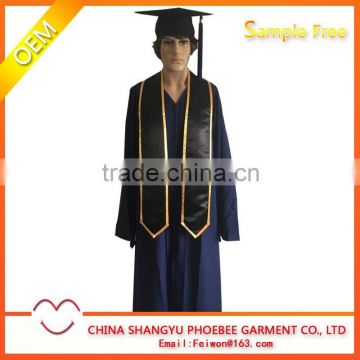 Hot Sell Adult Matte finish Graduation cap and gown of china factory