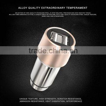 Double Speed Fast Charge Output DC 5V 2.1A Universal Portable Dual Port Micro USB Car Charger For OEM Factory Wholesale