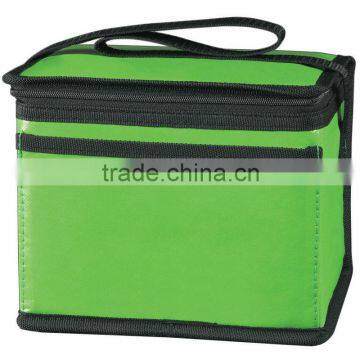 Laminated Non-Woven Six Pack Kooler Bag-Lime Green