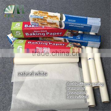 for foods wrapping cooking packaging grease proof heat resistant non-stick silicone paper