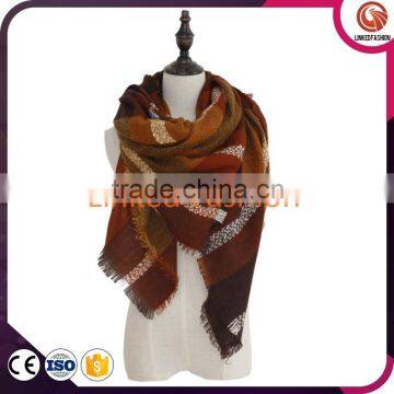 2016 top selling plaid scarf wholesale