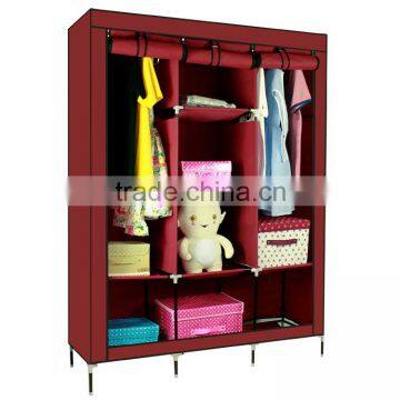 hot sale 2 door portable double door single wardrobe design