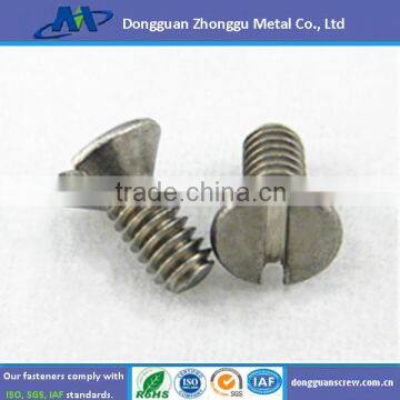 Stainless steel Slotted Flat head machine screw/countersink screw