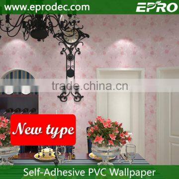 New Design pink sweet love wallpaper sticker for apartment