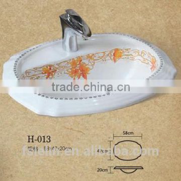 FOSHAN LELIN hand painted art sink art ceramic basin ceramic vanity LH-013