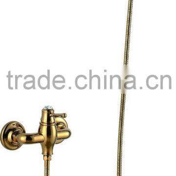 Golden brass shower set&wall mounted faucet &bathroom shower mixer GL-48026A