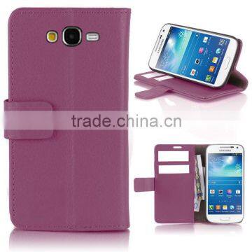 For Samsung GALAXY GRAND2 G7106/G7105 purple wallet leather case high quality factory's price