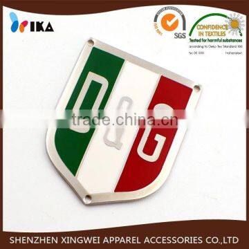 brush shield shape metal badge for dress