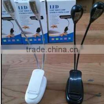 Flexible LED Booklight With Clip For eBook Computer Reading Light With 4 LED Bulb