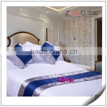 NANTONG MANUFACTURE HOTEL SATIN STITCH 100COTTON WHITE DUVET COVER photo-3