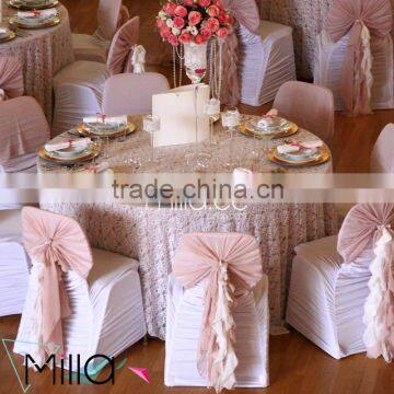 Chiffon wedding chair hood