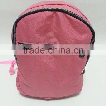 420D Polyester with Plastic zipper Pink Backpack