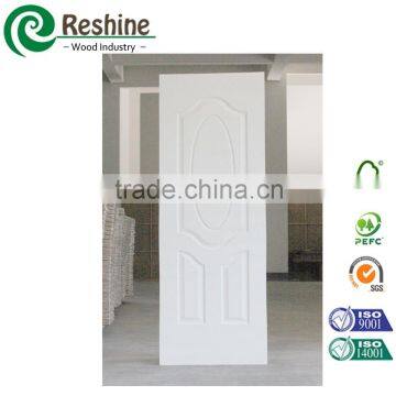 White primer molded mdf panel wood door price