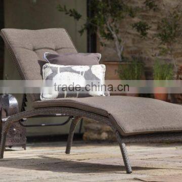 Poly Outdoor Rattan Sun Lounger