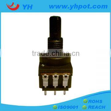 jiangsu 17mm plastic shaft rotary 5k digital dimmer potentiometer with switch