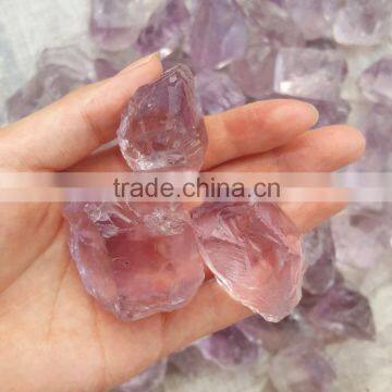 Natural Light Purple Rough Amethyst Crystal Stone for Carving