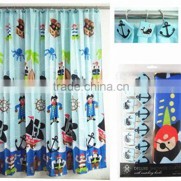 Factory Can Supply Directly Lovely Shower Curtain Waterproof;hand Crafted Shower Curtain photo-4