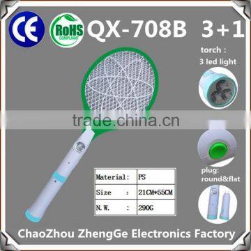 QX708B-1rechargable Battery for Mosquito Bat With Ttorch 3+1