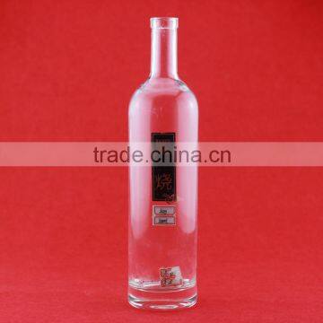 Hot sale glass liquor bottle cheap alcohol glass bottle empty clear glass bottle