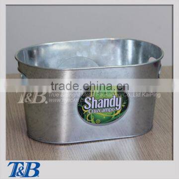 Galvanized tin Bucket with Inner Handles for beers