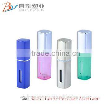 5ml PP small perfume bottle filling machine Square perfume bottle /5 ml Travel Self-filling Perfume atomizer