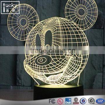 Acrylic Colorful LED Glowing Mickey Mouse,Custom LED Night Light