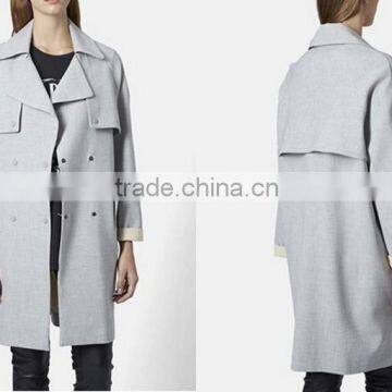 Custom Made Women Long Soft Bonded Trench Coat