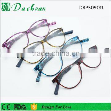 2016 latest Italy design cat eye reading glasses with front print color