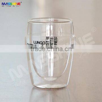 Unique Mouthblown Borosilicate Double Wall Cappuccino Glass Drinkware