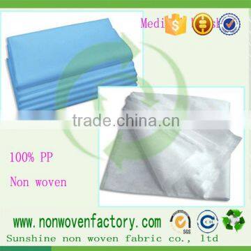 Waterproof pp nonwoven lamination fabric pp+pe coat fabric for disposable medical bedsheet