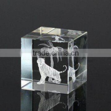 Cube 3d crystal laser engraving gifts