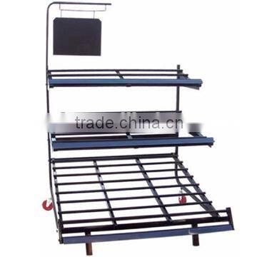 Cheap Price 650*1000*1300mm RH-VFM04 Movable three layers fruit shelf with wheels