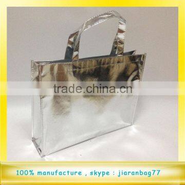 Silver Lamination Metallic Non woven Shopper Bags, non woven shopper bag, lamination Metallic bag