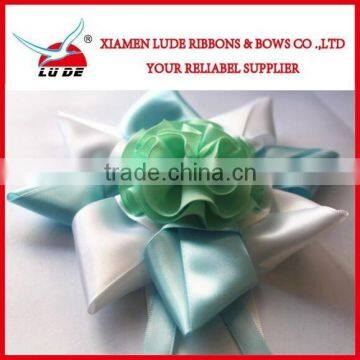 2015 Handmade Various Type of Satin Ribbon Flower Rosette/award Ribbon Rosette photo-3
