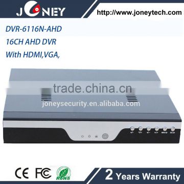 16CH AHD DVR Hybrid DVR for 16channel AHD Security Cameras