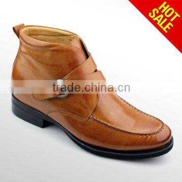 men elegant soft leather ankle boots