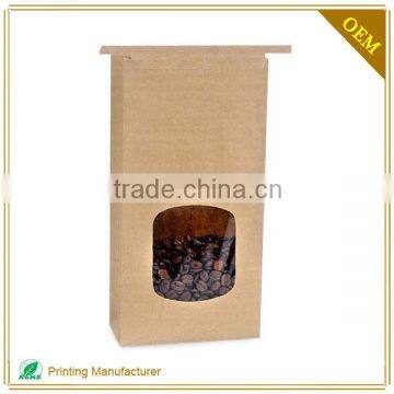 Custom Food Kraft Coffee Paper Bag In Paper Packaging Bags