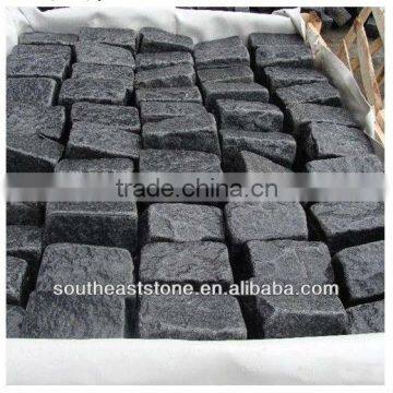 Natural Black Granite Cobblestone