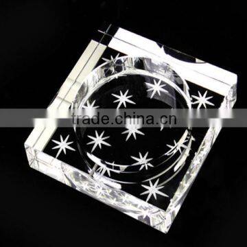 Home decorate crystal glass ashtray for sale