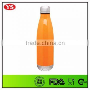 Eco-friendly 500 ml Orange stainless steel Starbucks travel bottle with cap